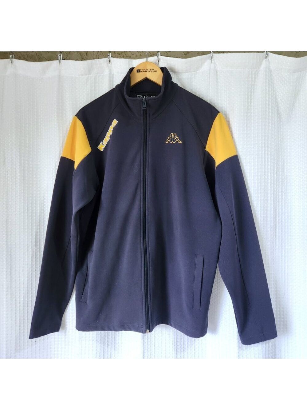 Kappa Track Jacket • Men’s Large • Navy & Yellow • VG Condition